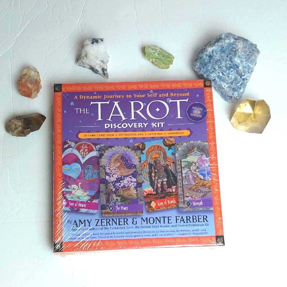 New The Tarot Discovery Kit 78 Cards Interactive DVD Satin Bag Guide Book Magic